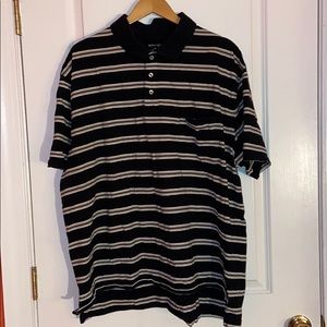 black striped polo